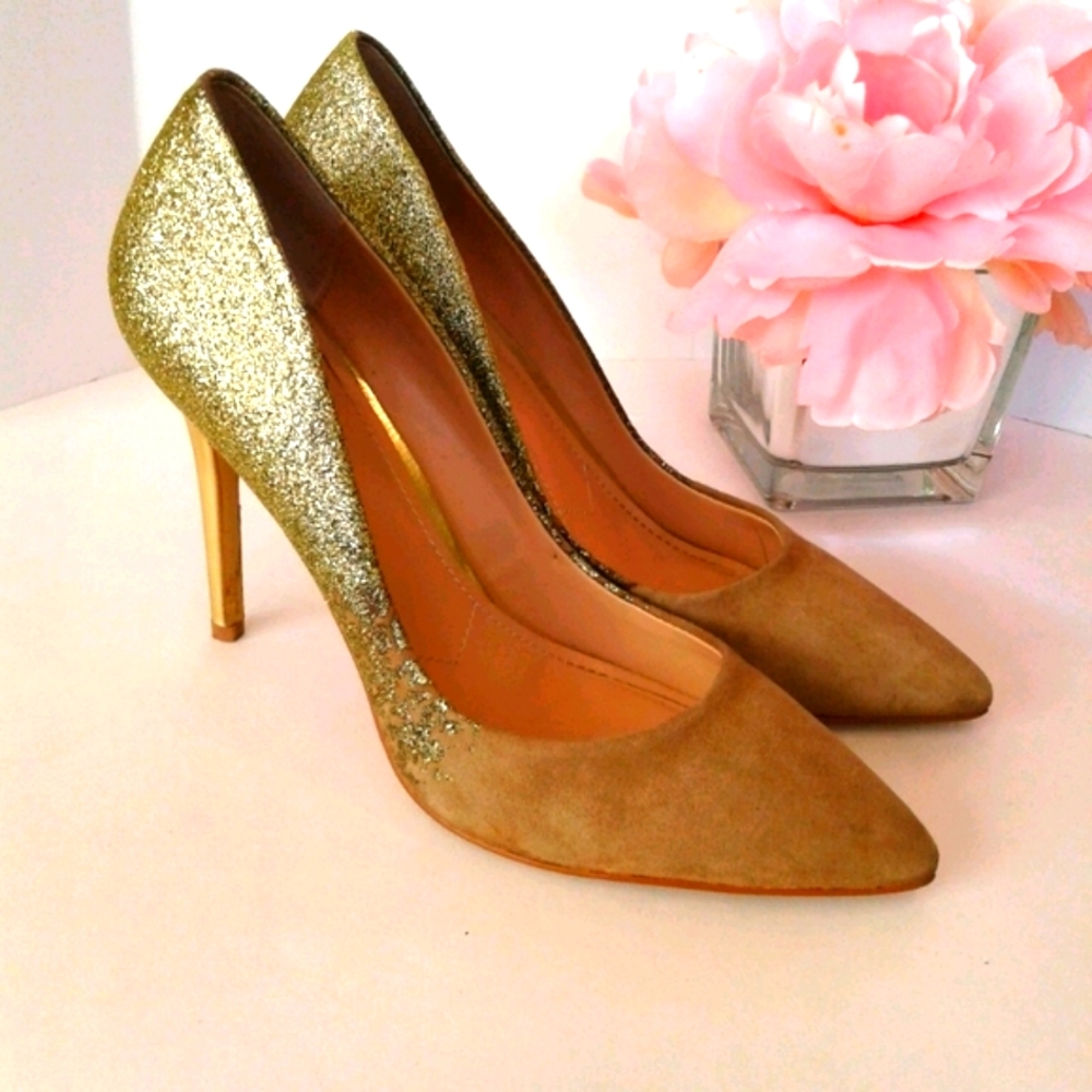 Charles by Charles David suede leather pumps with glitter